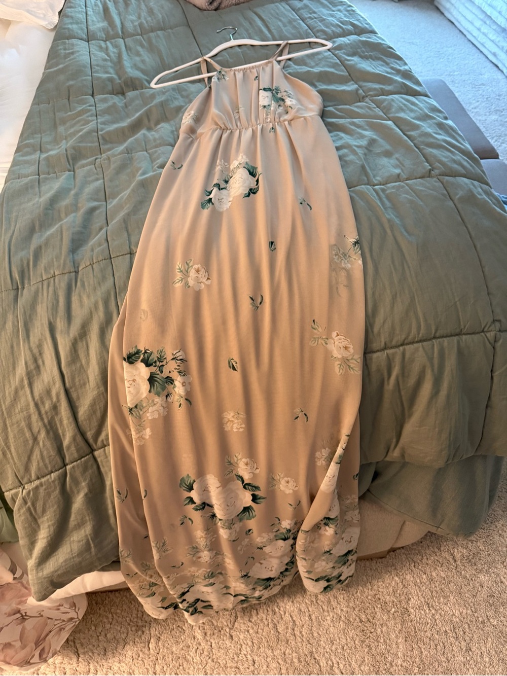 Show Me Your MuMu Beige Floral Maxi Dress